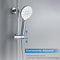 Decaura WELS Twin Hose Shower System 9" Rain Shower Head Set Sliding Rail 3-Mode Handheld Shower Head 2 in 1 Set (Round Head Chrome)