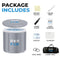 OVRFLW's Cold Plunge Tub: Portable & Insulated Ice Bath for Athletes – Ultimate Outdoor/Indoor Ice Bath + Drain & Cover - Specialized for Physical Therapy, Muscle Recovery (Gray)