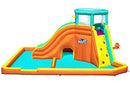 Bestway Inflatable Water Park 5.65x3.73x2.65m Slide World Jumping Castle, Climbing Wall Game, Double Slides Blow Up Playground Bouncer for Outdoor