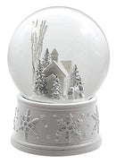 100MM White Christmas Snow Globe from The San Francisco Music Box Company