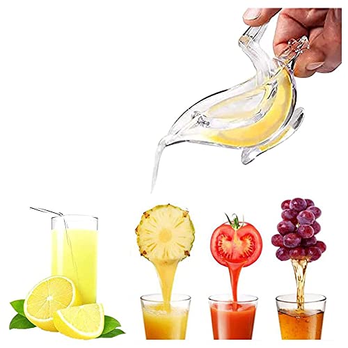 Wanfoou 5 Pcs Lemon Juicer Squeezer, Lemon Squeezer Lemon Juicer Clip, Acrylic Manual Lemon Slice Squeezer Convenient Fruit Juicer for Home Kitchen(Transparent)