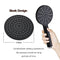 Decaura 9" Rain Shower Head Set 2 in 1 Shower Rail Wall Mounted 3-Mode Handheld Spray Round Bathroom(Matt Black)