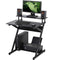 FITUEYES Computer Desk with Storage Shelf Modern Study Writing Table fit Working/Gaming for Small Spaces Black 70cm