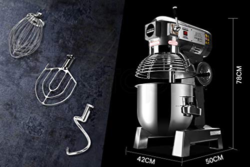 EuroChef 20L Planetary Food Mixer Commercial Stand Vertical Food Dough Mixer Machine, Floor Model