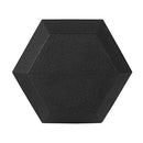 BalanceFrom Rubber Encased Hex Dumbbell in Pairs or Singles, Black