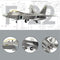 Loose Fun Park 1:100 Military Model Aeroplane F-22 Raptor Die-Cast Alloy Combat Aircraft Model