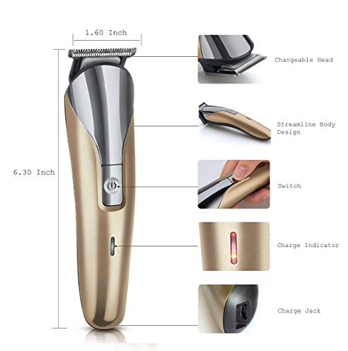 Hair Clipper Beard Trimmer Kit for Men, Cordless Shaver Razor Beard & Mustache Trimmer Rechargeable Men Haircut Grooming Kit