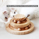 Belvie Pets Wooden Cat Ball Track. This Interactive cat Toy Will Help Your cat Exercise and Relieve Stress and Boredom