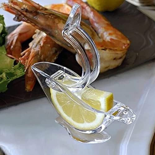 2PCS Manual Lemon Juicer, Acrylic Manual Lemon Slice Juicer, Bird Shaped Lemon Juicer, Manual Lemon Squeezer Clip, Transparent Fruit Press Squeezer, Portable Hand Lime Juicer for Orange Lemon