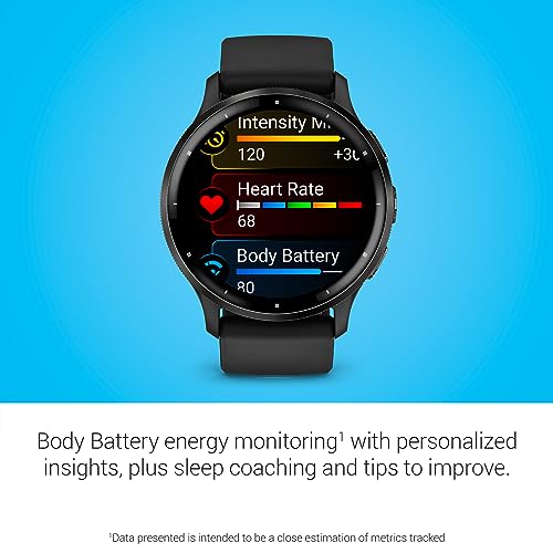 Garmin Venu 3, GPS Smartwatch, AMOLED Display, Advanced Health and Fitness Features, Up to 14 Days of Battery, Black