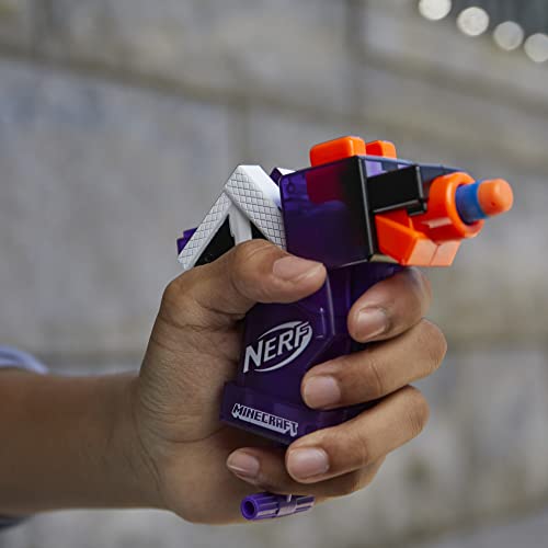 Nerf MicroShots Minecraft Ender Dragon and Elder Guardian Mini Blaster 2-Pack, 4 Nerf Elite Darts, Pull to Prime Handle, Amazon Exclusive