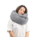 Huzi Infinity Pillow - Versatile Soft Neck Support Scarf Travel Pillow for Sleep in Flight, Airplane (Grey)