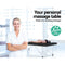Zenses Massage Table 80cm Portable 3 Fold Aluminium Beauty Bed Black