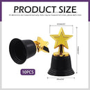 Swpeet 10Pcs Plastic Star Trophy Awards Assortment Kit, Gold Award Trophies for Sports, Competition, Talent Show and Parties Competitions for Kids and Adults