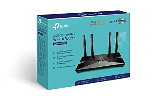 TP-Link AX1500 Wi-Fi 6 Router, Dual-Band, MU-MIMO, OFDMA, OneMesh Supported (Archer AX1500) AU Version