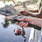 Zebco Dock Demon Spinning Reel and Fishing Rod Combo, 30-inch 1-Piece Fiberglass Fishing Pole, EVA Rod Handle, Size 10 Reel, Powertrain Drag, Pre-Spooled with 6-Pound Zebco Line, Red
