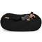 Sofa Sack - Plush Bean Bag Sofas with Super Soft Microsuede Cover - XL Memory Foam Stuffed Lounger Chairs for Kids, Adults, Couples - Jumbo Bean Bag Chair Furniture - Black 7.5'