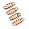 DE3175 LED Bulb For Car 4Pcs 12SMD 4014 Chipset Canbus Error Free Led Bulbs 31mm 1.22'' Festoon Led Bulbs DE3022 DE3021 DE3023 6000K Xenon White Interior Dome Light Map LIght (31MM)