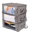 Amazon Basics Foldable Large Zippered Storage Bag Organizer Cubes with Clear Window & Handles, 3-Pack