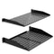 19-Inch 1U+2U Server Rack Shelves - Universal Device Server Rack Mounting Tray, for Good Air Circulation, Cantilever Mount, Wall Mount Rack, Computer Case Mounting Tray, Black - Pyle PLRSTN42U