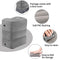 Travel Foot Rest Pillow, Inflatable Travel Foot Rest, Travel Pillow for Kids & Adults, Adjustable Height Pillow, Travel Foot Rest for Airlines Trains Buses Cars, Office and Home (Gray)