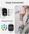 Smart Watch Men Women Bluetooth Answer Make Call for Android iOS 21 Sport Modes Fitness Activity Tracker 1.83" Square Screen Heart Rate Sleep Monitor IP67 Waterproof Gray Silicone Couple Smartwatch