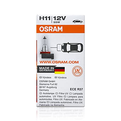 New Series Osram H11 OEM Halogen Headlight bulbs - 12V 55W 64211L+ (Long Life) Made in Germany | Pack of 2