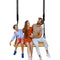 Adult Tree Swing Waterproof Wood Hanging Beech Tree Swings Garden Swing Chair Seat for Indoor Outdoor with Adjustable Rope (26''x12'')
