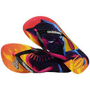 Havaianas Unisex's Top Marvel Flip-Flop, Black Pink Electric, 10 US