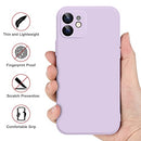 Meliya Case for iPhone 12 Case, Slim Stylish Silicone Full-Body Protective Shockproof Bumper Cover for iPhone 12 6.1 Inch (2020) Phone Case (Violet+Light Cyan)