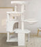 WANG Xin Three Layer Cat Tree with Cat Condo Scratch Pad and Two Hammocks,Beige