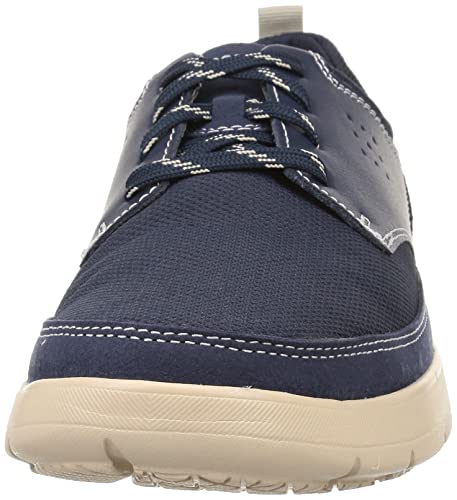 ROCKPORT Men's Truflex Cayden Plain Toe Sneaker, New Dress Blues Mesh/Leather, 8