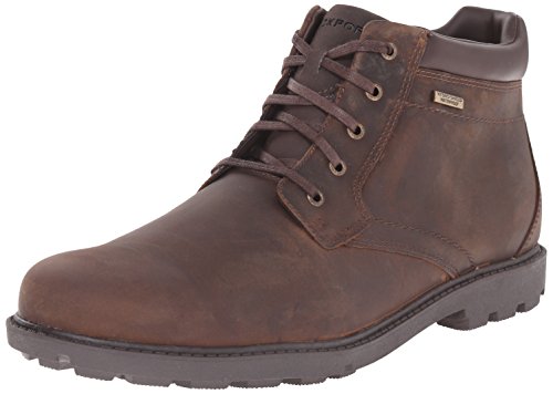 Rockport Men's Waterproof Storm Surge Toe Boot, Tan, 12 W