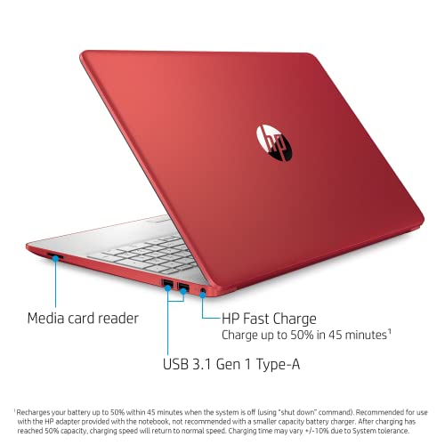 HP 15.6" HD Newest Laptop for Business and Student, Intel Pentium Silver N5030, 16GB RAM, 512GB SATA SSD, Webcam, Media Card Reader, RJ45, HDMI, Wi-Fi, Windows 11 Home, Scarlet Red, KKE Accessories