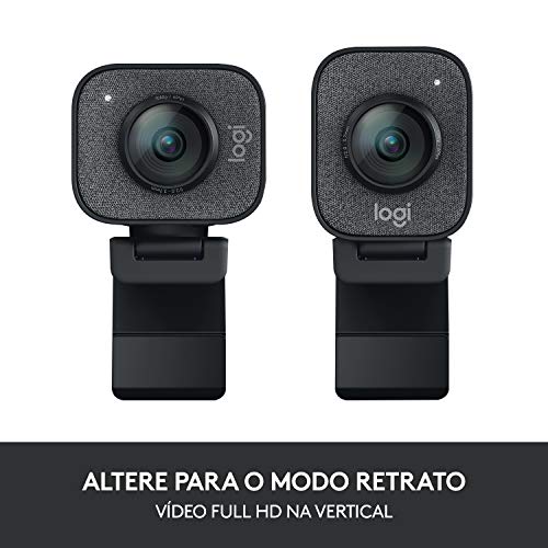 Logitech StreamCam Plus Webcam with Tripod Mount (Graphite), 1080p