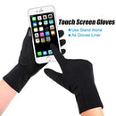 3 Pcs Winter Gloves Black Cold Weather Anti Slip Glove Liners Touchscreen Thermal Glove Warmers for Men Women Gifts Cycling Biking Sporting Driving