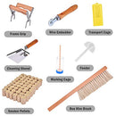 Time wave 19 Pcs Beekeeping Supplies Tools Kit for Beekeeper Necessary Bee Hive Supplies, Professional Beekeeping Starter Tool Kit with Large Jacket, Beehive Kit, Bee Smoker Kit, Hive Tools