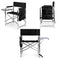 Picnic Time ONIVA - a Brand - Sports Chair with Side Table, Beach Chair, Camp Chair for Adults, (Black)