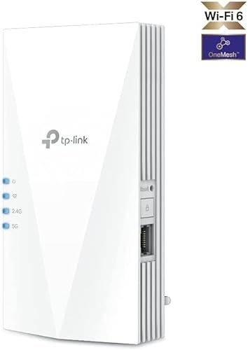 TP-Link AX1500 Dual Band Wi-Fi 6 Range Extender, Broadband/Wi-Fi Extender, Wi-Fi Booster/Hotspot with 1 Gigabit Port, Built-in Access Point Mode, Works with Any Wi-Fi Router, UK Plug (RE500X)