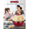 Popcorn Machine, 2 in 1 Popcorn Popper maker, 6 Quart/24 Cup, Nonstick Plate, 850W Electric Stirring with Quick-Heat Technology, Cool Touch Handles, Thicken Transparent Cover, Dishwasher Safe