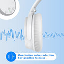 Srhythm NC35 Noise Cancelling Headphones Wireless Bluetooth 5.3, Fast Charge Over-Ear Lightweight Headset with Microphones,Mega Bass 50+ Hours’ Playtime