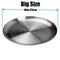 WANBY Stainless Steel Plates Metal Lightweight Steel Plate Unbreakable Dinner Dishes Plates Set Non-Toxin Dishwasher Safe BPA Free and Healthy (4 Pcs)