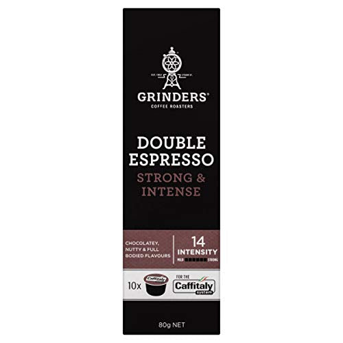 Grinders Double Espresso Caffitaly Coffee Capsules, 80 Pack