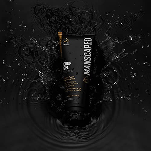 MANSCAPED™ Crop Gel™ Clear Groin Shaving Gel, Moisturizing and Lubricating Multi-Glide Formula Designed for Below-the-Waist Trimming, Vegan and Paraben-Free (3.5 oz)
