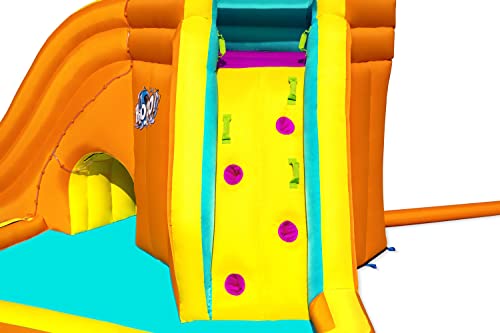 Bestway Inflatable Water Park 5.65x3.73x2.65m Slide World Jumping Castle, Climbing Wall Game, Double Slides Blow Up Playground Bouncer for Outdoor