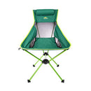 Cascade Mountain Tech Outdoor High Back Lightweight Camp Chair with Headrest and Carry Case - Green