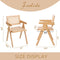 Furlide Rattan Accent Chairs, Modern Mid Century Dining Chairs Set of 2, Comfy Armchairs, Outdoor Rattan Chairs with Armrest for Bedroom Living Room Reading Room Dining Kitchen