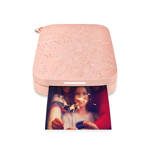 HP Sprocket Portable 2x3 Instant Photo Printer (Blush) Print Pictures on Zink Sticky-Backed Paper from Your iOS & Android Device.