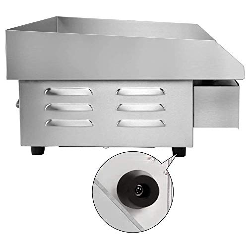 Devanti BBQ Grill, 4400W Electric Griddle Oil Heater Frying Pan Hot Plate Frypan Home Kitchen Restaurant Appliances Countertop, Double Zones Cooking Stainless Steel Portable Silver