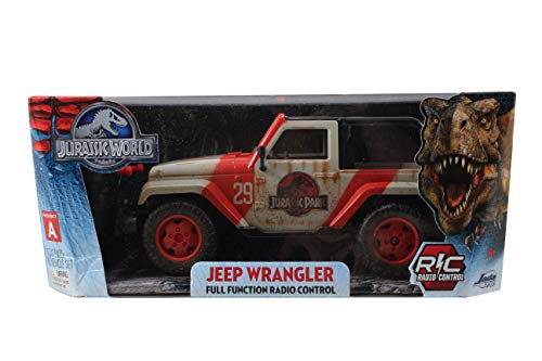 Jada Toys Jurassic World 1:16 Wrangler RC Remote Control Car 2.4 GHz, Toys for Kids and Adults, 97054